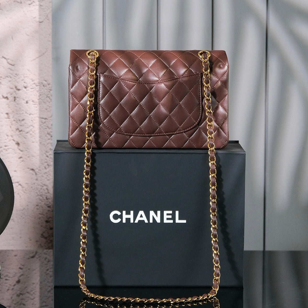 New leather Chanel woman shoulder handbag
